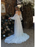 Spaghetti Straps Ivory Lace Tulle Charming Wedding Dress